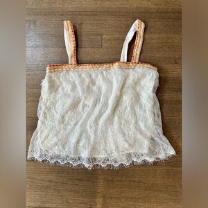 NEW Anthropologie Blank London Ivory Lace Tank Top-Small-Retails for $98